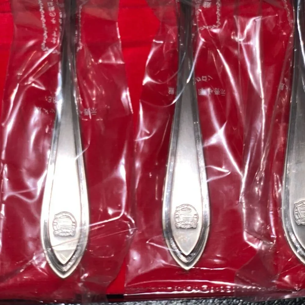 VINTAGE Silver Demitasse Spoon Set of 6 Set New In Box NYK LINE Collectible
